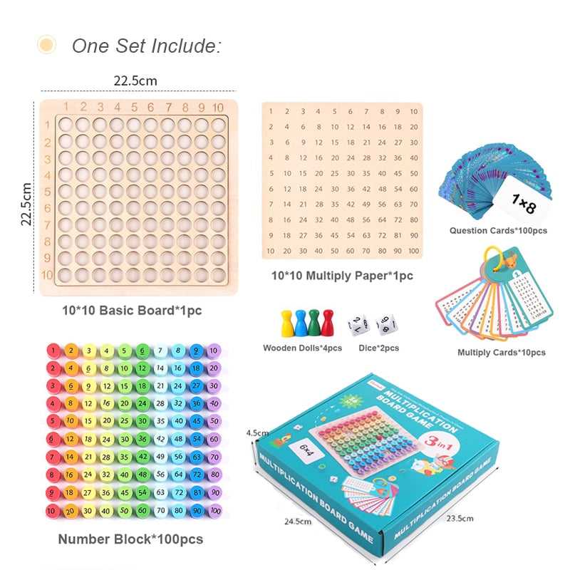 Matematicando™ Montessori gioco da tavolo tabelline